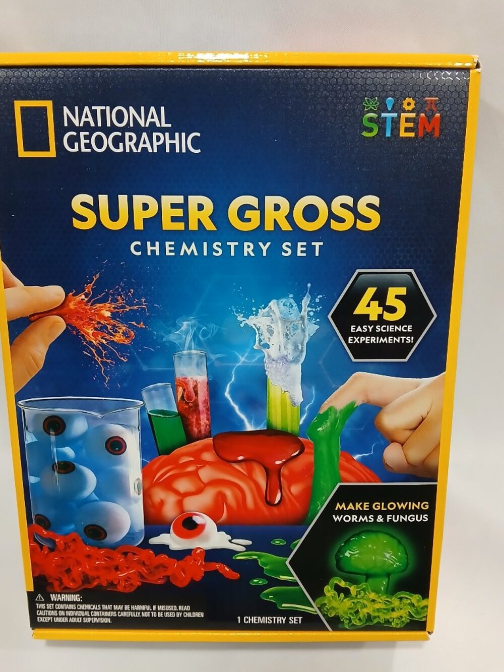National Geographic Gross Science Kit 45 Gross Science Experiments, New Open Box
